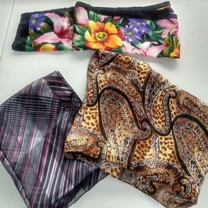 TWO - EUC - Silky Scarves!